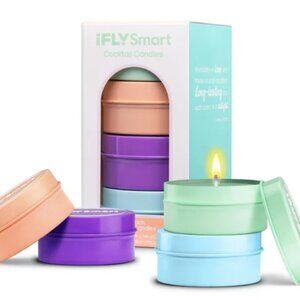 iFLY Travel Candle Set - collection of 4 tins, Tropical Scents, Cocktail Collect